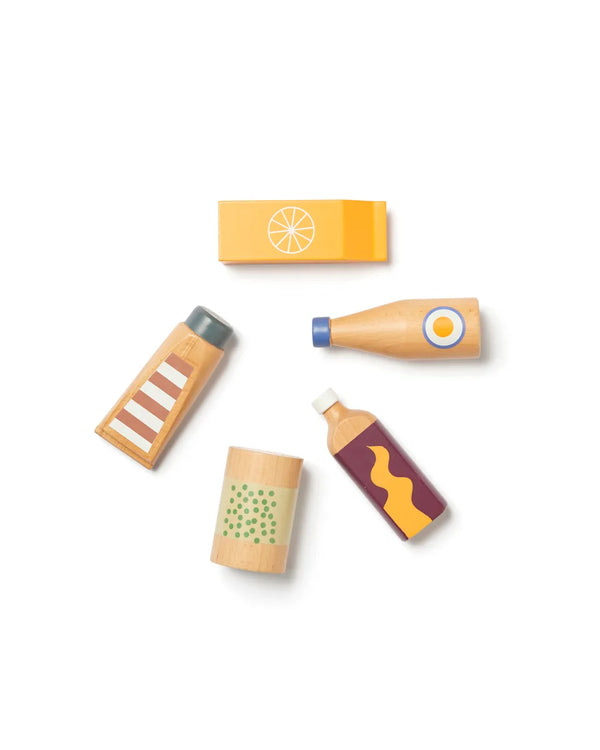 Kids Concept - Houten Speelset - Flessen en Blikken, Activiteiten Speelgoed, Kid's Concept, Keekabuu