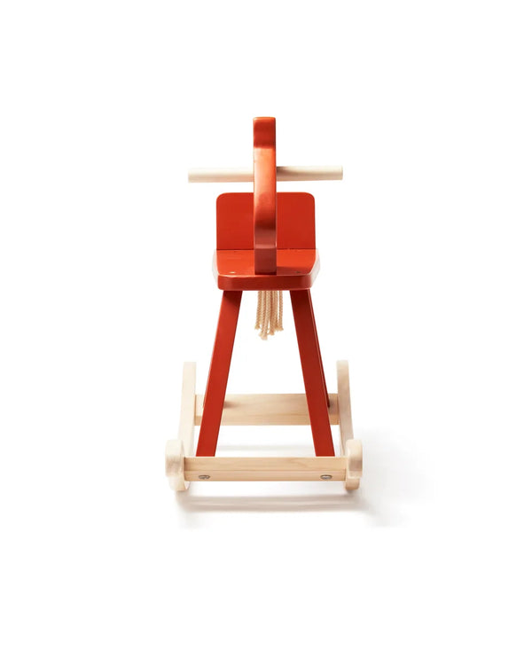 Kids Concept - Houten Schommelpaard - Carl Larsson – Hobbelfiguur Rocking Paard Oranje-Rood, Houten speelgoed, Kid's Concept, Keekabuu