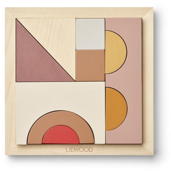 Liewood - Houten Puzzel Ishan - Rose Multi Mix, Puzzels, Liewood, Keekabuu