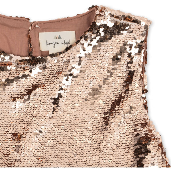 Konges Slojd - Glinsterende Paillettenjurkje Lulu - Brazilian Sand - Keekabuu