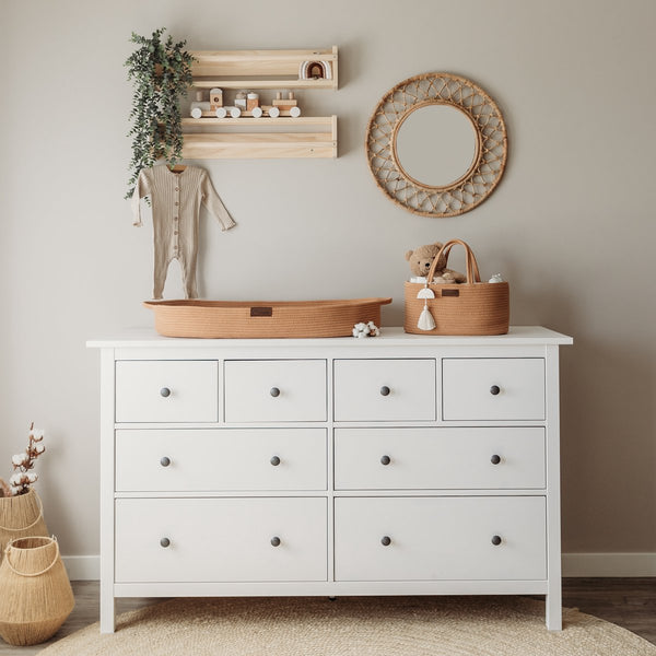 Yunioo - Wickelauflage - Moseskorb - Backstein (80cm)