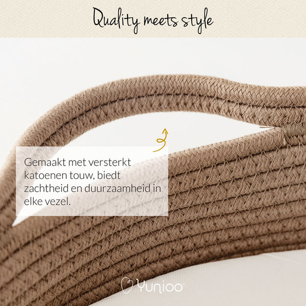 Yunioo - Wickelauflage - Moseskorb - Weiß (80cm) Braun