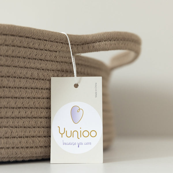 Yunioo - Wickelauflage - Moseskorb - Weiß (80cm) Braun