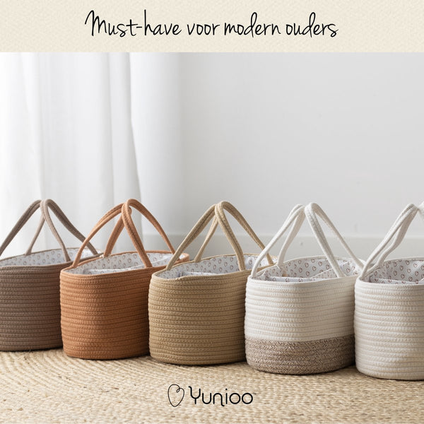 Yunioo - Wickeltasche und Wickelkorb - Aufbewahrungskorb - Windelkorb