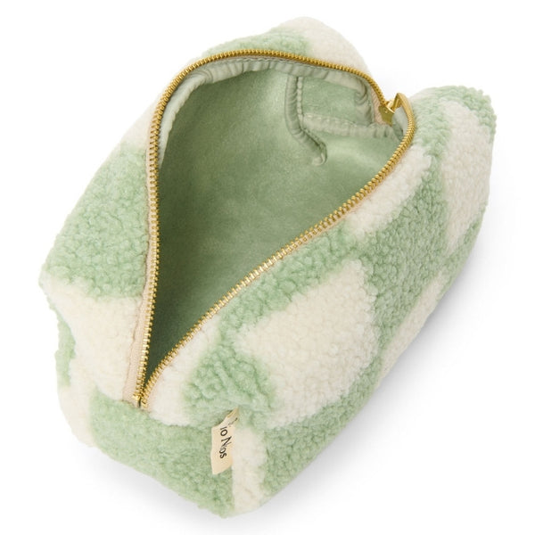 Studio Noos - Kulturtasche - Karierter Teddybeutel