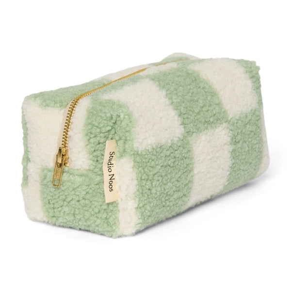 Studio Noos - Kulturtasche - Karierter Teddybeutel