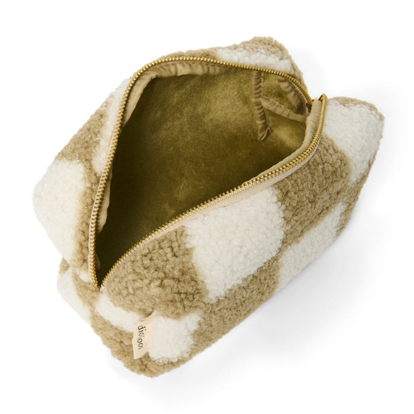 Studio Noos - Kulturtasche - Karierter Teddybeutel