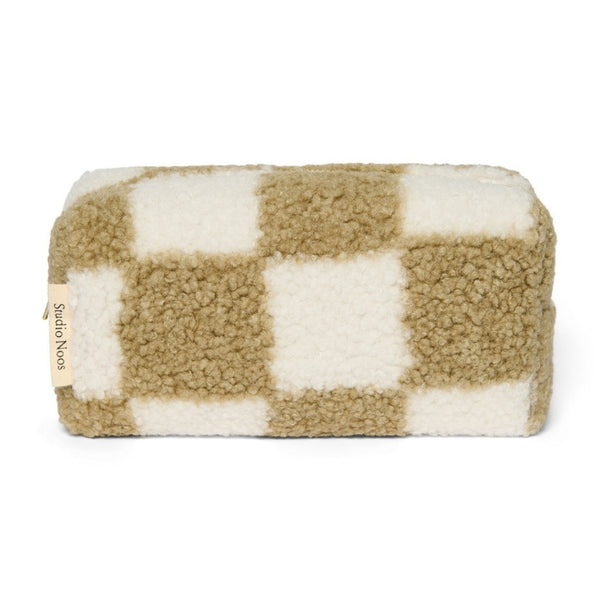 Studio Noos - Kulturtasche - Karierter Teddybeutel