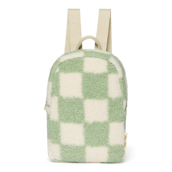 Studio Noos - Kids' Backpack - Minibackpack - Studio Noos x Binibamba - Checked Teddy