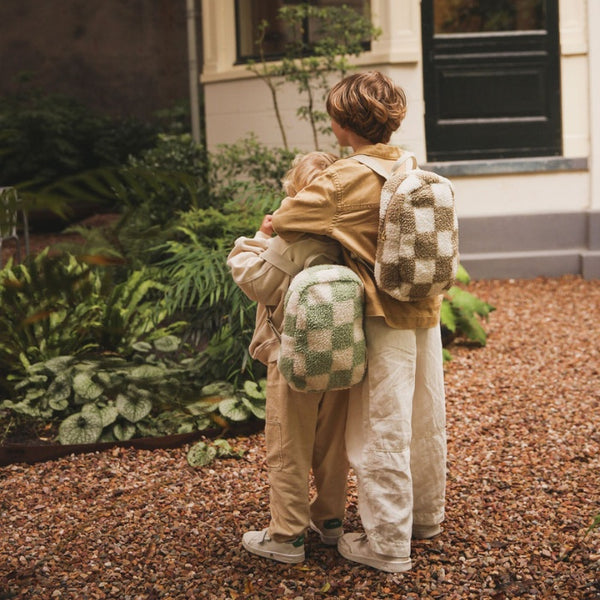 Studio Noos - Kids' Backpack - Minibackpack - Studio Noos x Binibamba - Checked Teddy