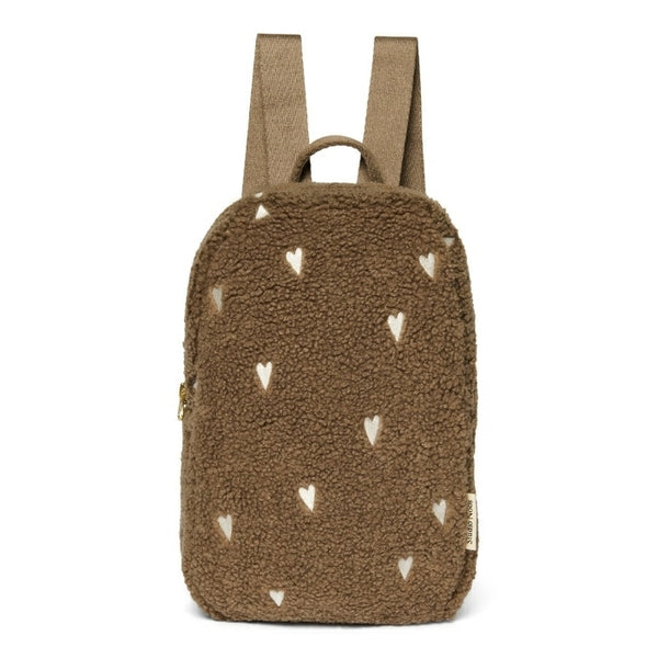 Studio Noos - Minirucksäcke - Kinderrucksack mit gestickten Herzen - Teddy Hearts Backpack