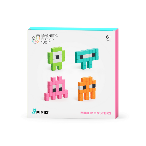 Pixio - Mini Monsters - 100 blokjes, Activiteitenspeelgoed, Pixio, Keekabuu