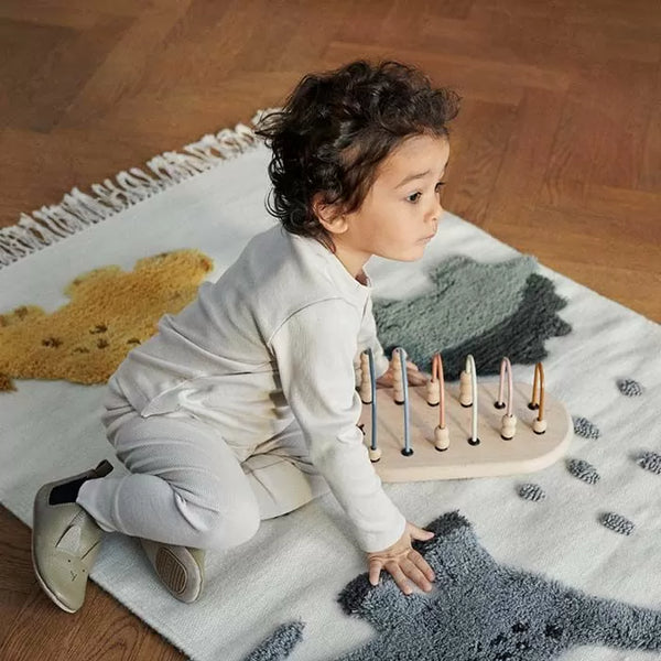 Liewood - Kralenframe Reagan - Blue Multi Mix, Houten Speelgoed, Liewood, Keekabuu