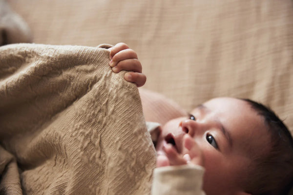 Jollein - Wieg deken 75x100cm Soft Waves Nougat/Velvet - Keekabuu