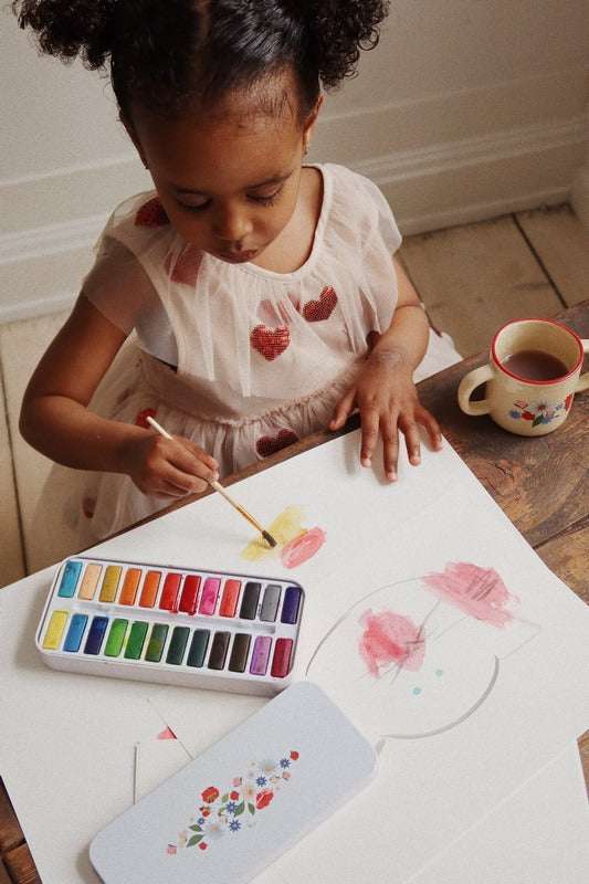 Konges Slojd - Waterverf met penseel - 24 kleuren, Activiteiten Speelgoed, Konges Slojd, Keekabuu