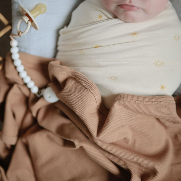 Mushie - Couverture pour bébé en côtes - 100% coton biologique