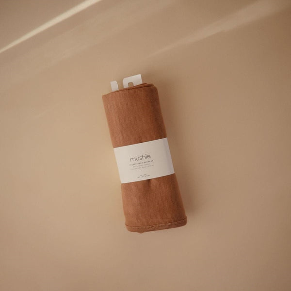 Mushie - Couverture pour bébé en côtes - 100% coton biologique