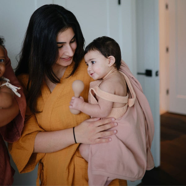 Mushie - Couverture pour bébé en côtes - 100% coton biologique