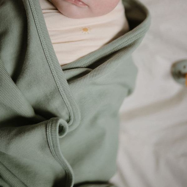 Mushie - Couverture pour bébé en côtes - 100% coton biologique