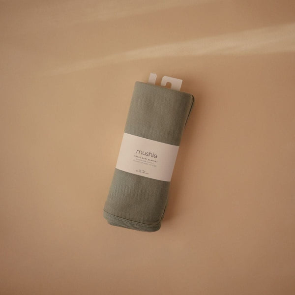Mushie - Couverture pour bébé en côtes - 100% coton biologique