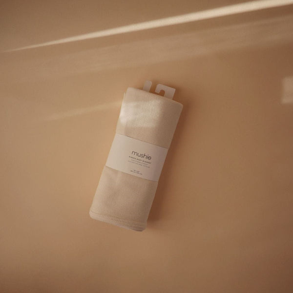 Mushie - Couverture pour bébé en côtes - 100% coton biologique