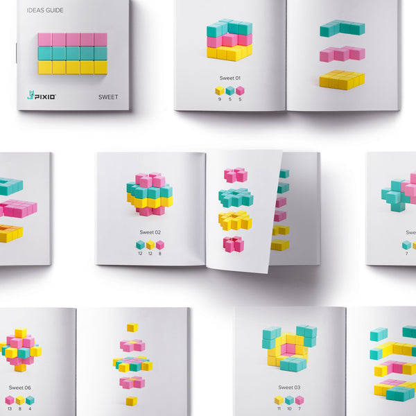 Pixio - Magnetische Blokjes Abstract Serie - 60 stuks - Keekabuu