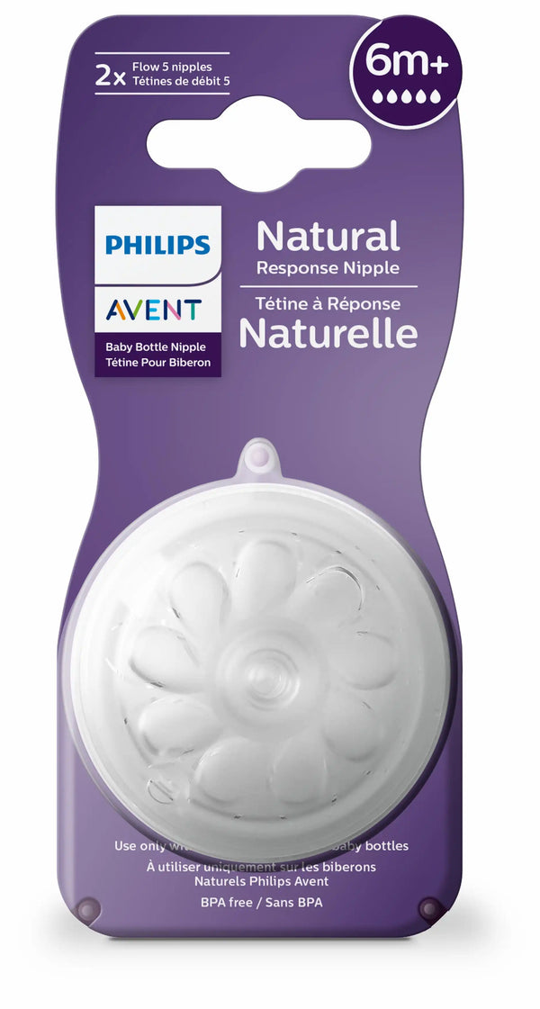 Philips Avent - Flessenspeen -Natural 3.0 - 6m+ -T5 - 2 stuks, Flessenspenen, Philips Avent, Keekabuu