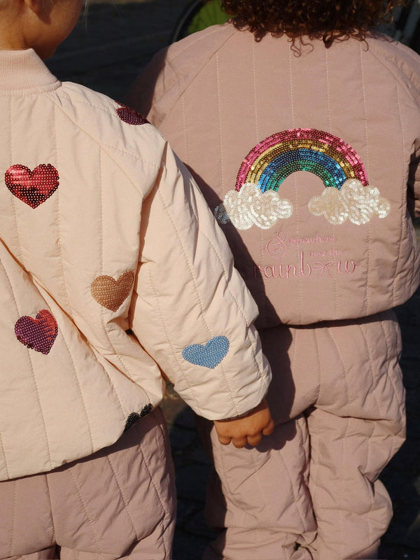 Konges Slojd - Jackets - Thermal Jacket - Bomber Jacket - Juno Bomber Jacket with Pails - Twilight Mauve