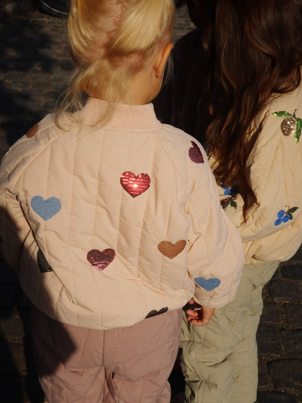 Konges Slojd - Jackets - Thermal Jacket - Bomber Jacket - Juno Bomber Jacket with Pails - Twilight Mauve