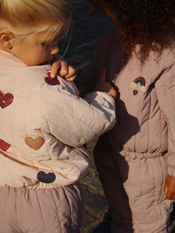 Konges Slojd - Jackets - Thermal Jacket - Bomber Jacket - Juno Bomber Jacket with Pails - Twilight Mauve