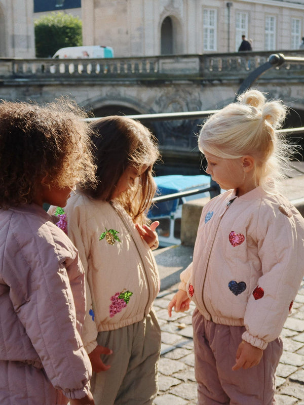 Konges Slojd - Jackets - Thermal Jacket - Bomber Jacket - Juno Bomber Jacket with Pails - Twilight Mauve