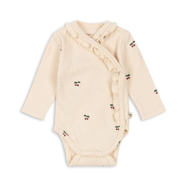 Konges Slojd - Newborn Romper - Sui Frill Cherry, Rompertjes, Konges Slojd, Keekabuu