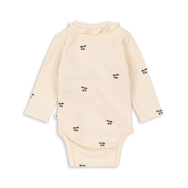 Konges Slojd - Newborn Romper - Sui Frill Cherry, Rompertjes, Konges Slojd, Keekabuu
