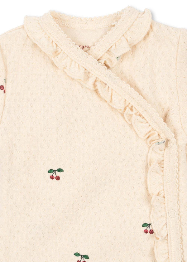 Konges Slojd - Newborn Romper - Sui Frill Cherry, Rompertjes, Konges Slojd, Keekabuu