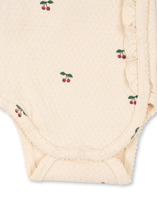 Konges Slojd - Newborn Romper - Sui Frill Cherry, Rompertjes, Konges Slojd, Keekabuu