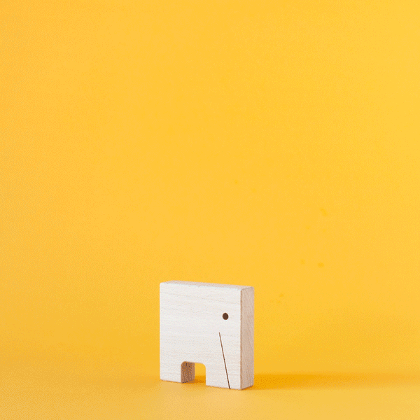 Makii - Animal Parade Olifant (Blank Hout), Houten speelgoed, Makii, Keekabuu