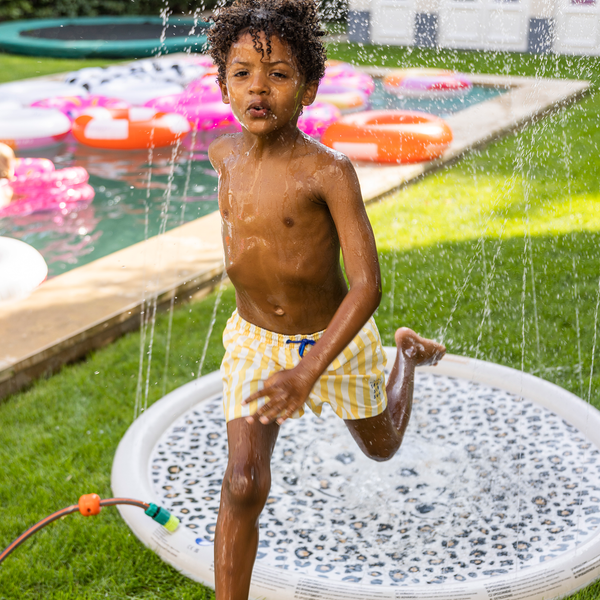 Swim Essentials - Watersproeier Mat - Beige Panterprint - Ø 150 cm, Watersproeier, Swim Essentials, Keekabuu