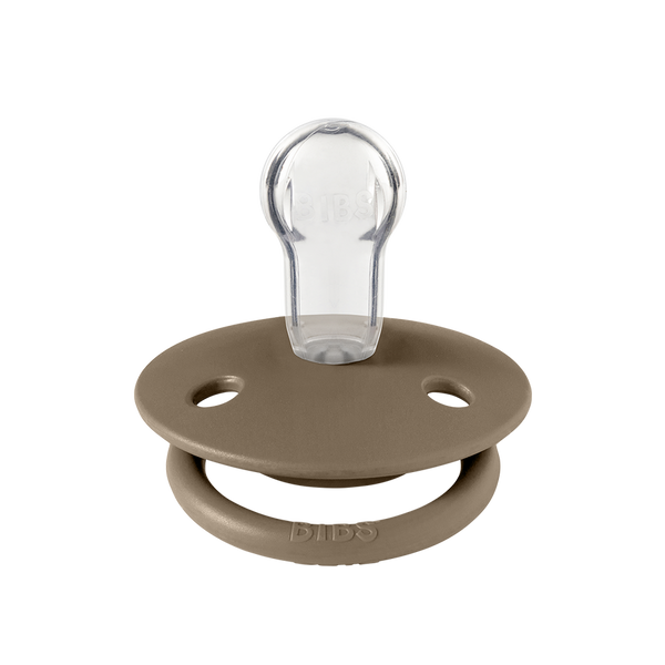 BIBS -  De Lux Siliconen Fopspeen  (2 stuks)  Vanilla/Dark Oak, Fopspenen, Bibs, Keekabuu