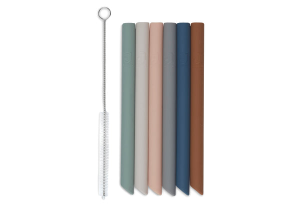 Jollein - Siliconen Rietjes Multicolour  (6 stuks), Rietjes, Jollein, Keekabuu