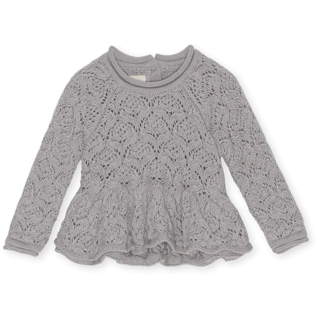 Konges Sløjd - Cabby Shirt met Kant Quarry Blue, Trui, Konges Slojd, Keekabuu