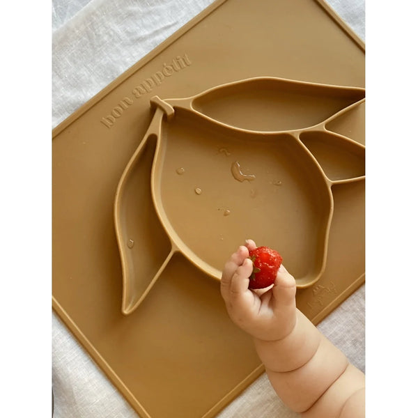 Konges Sløjd -  Siliconen Bord met Placemat -  Citroen, Borden, Konges Slojd, Keekabuu