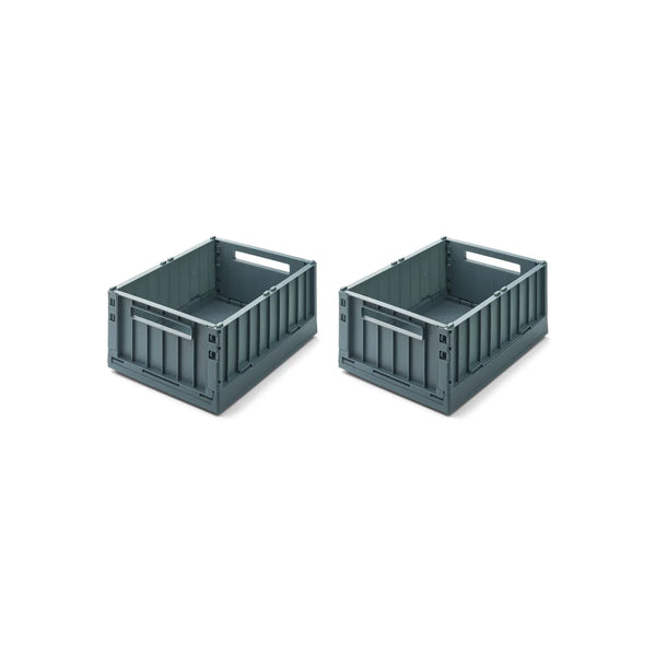 Liewood - Opbergkrat Weston met Deksel Medium (Set van 2), Opbergdozen, Liewood, Keekabuu