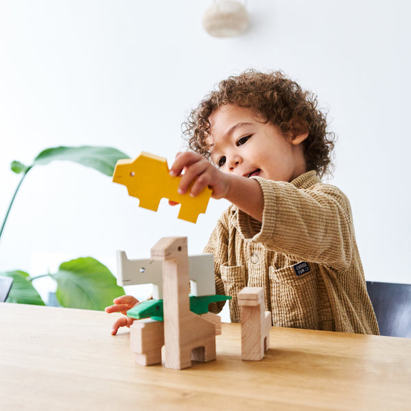Makii - Animal Parade Olifant (Blank Hout), Houten speelgoed, Makii, Keekabuu