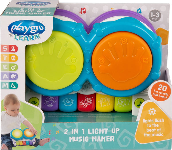 Playgro -  2 in 1 Muziekmaker met geluid en licht, Activiteiten speelgoed, Playgro, Keekabuu
