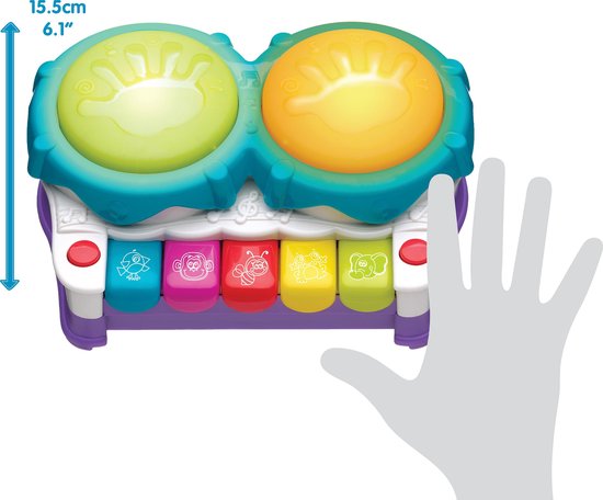 Playgro -  2 in 1 Muziekmaker met geluid en licht, Activiteiten speelgoed, Playgro, Keekabuu