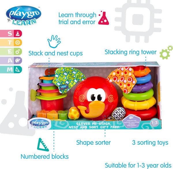 Playgro -  Play & Learn STEAM - Baby Geschenkset, Activiteitsspeelgoed voor baby's, Playgro, Keekabuu