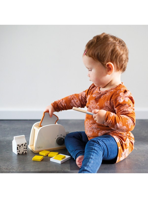 Tryco - Houten Broodrooster met accessoires, Houten Speelgoed, Tryco, Keekabuu