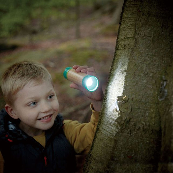 Hape Speelgoed - Kinder Zaklamp Handgedreven, Houten speelgoed, Hape, Keekabuu