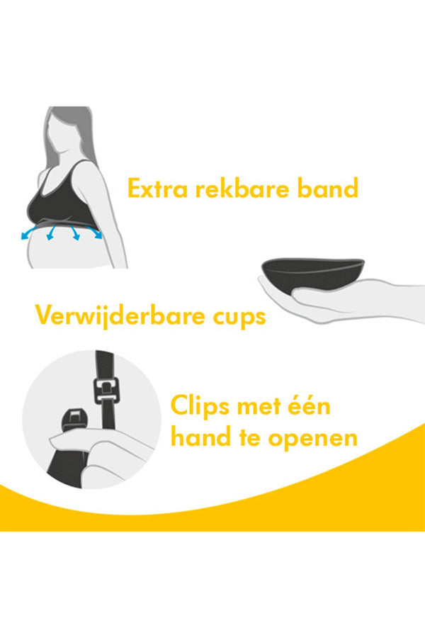 Medela - Zwangerschaps- & Voedingsbeha Comfort - Zwart, Zwangerschaps- en borstvoedingslingerie, Medela, Keekabuu