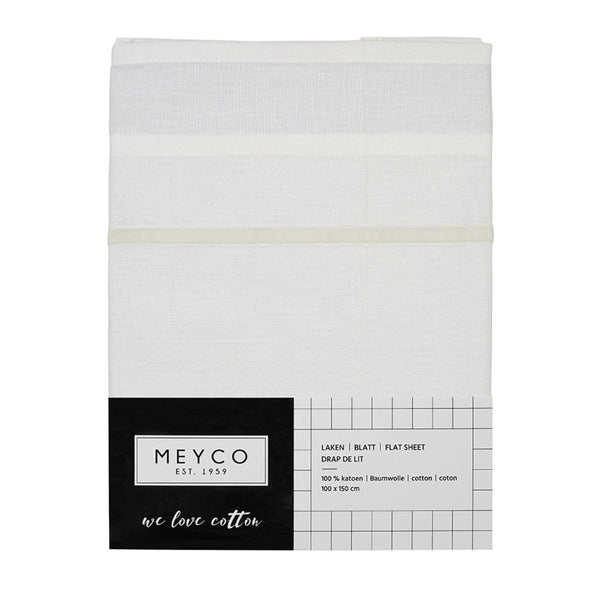 Meyco - Laken met Velvet Bies  Offwhite, Lakens, Meyco, Keekabuu